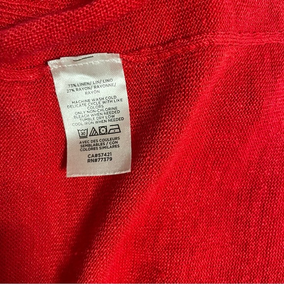 ANN TAYLOR Lightweight Dress Cardigan In Wild Tomato size S - Picture 6 of 9
